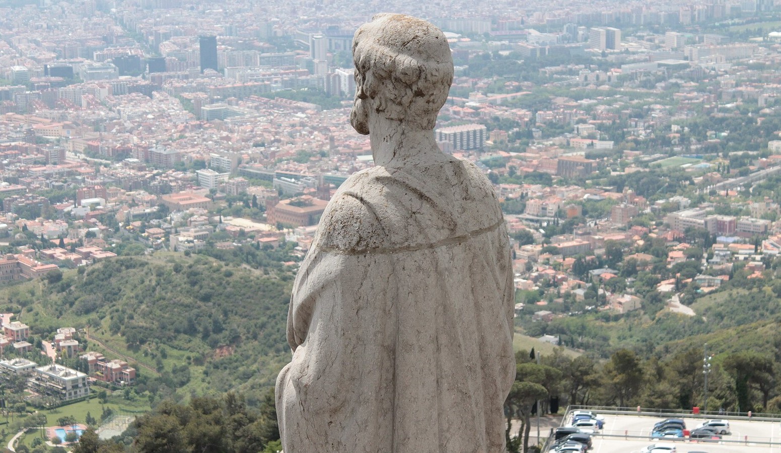 View of Barcelona from the summit of Tibidabo