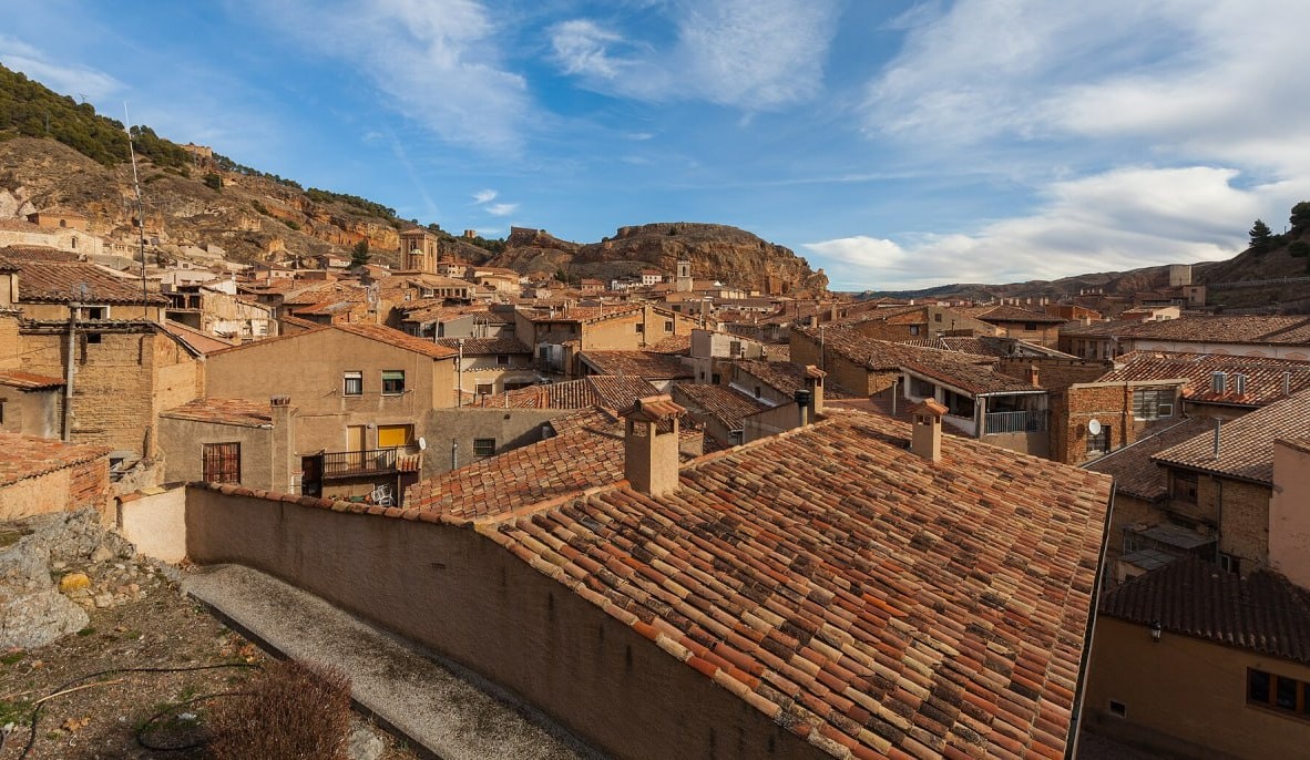 Teulades d'un poble de l'Aragó