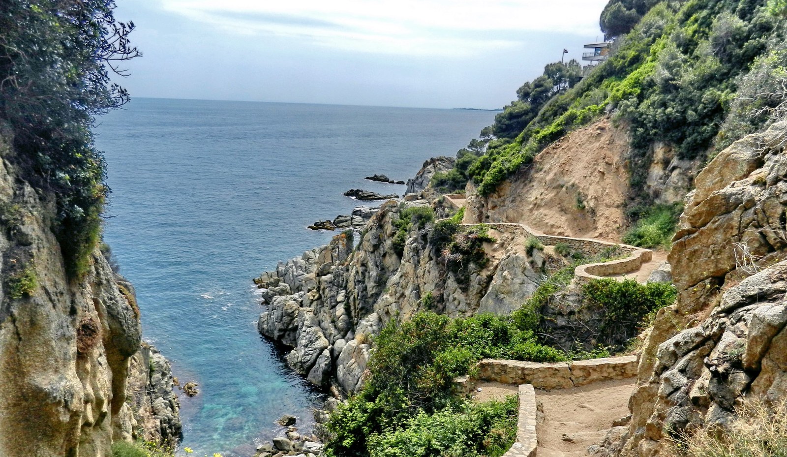 Camí de Ronda path above the coves of the Costa Brava near Lloret de Mar