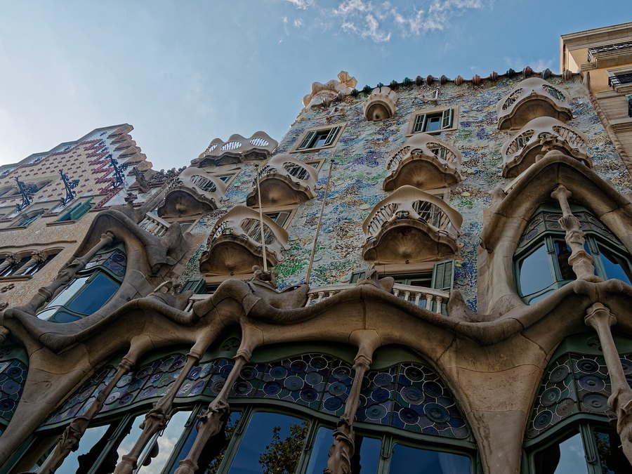 Casa Batlló en el centro de Barcelona