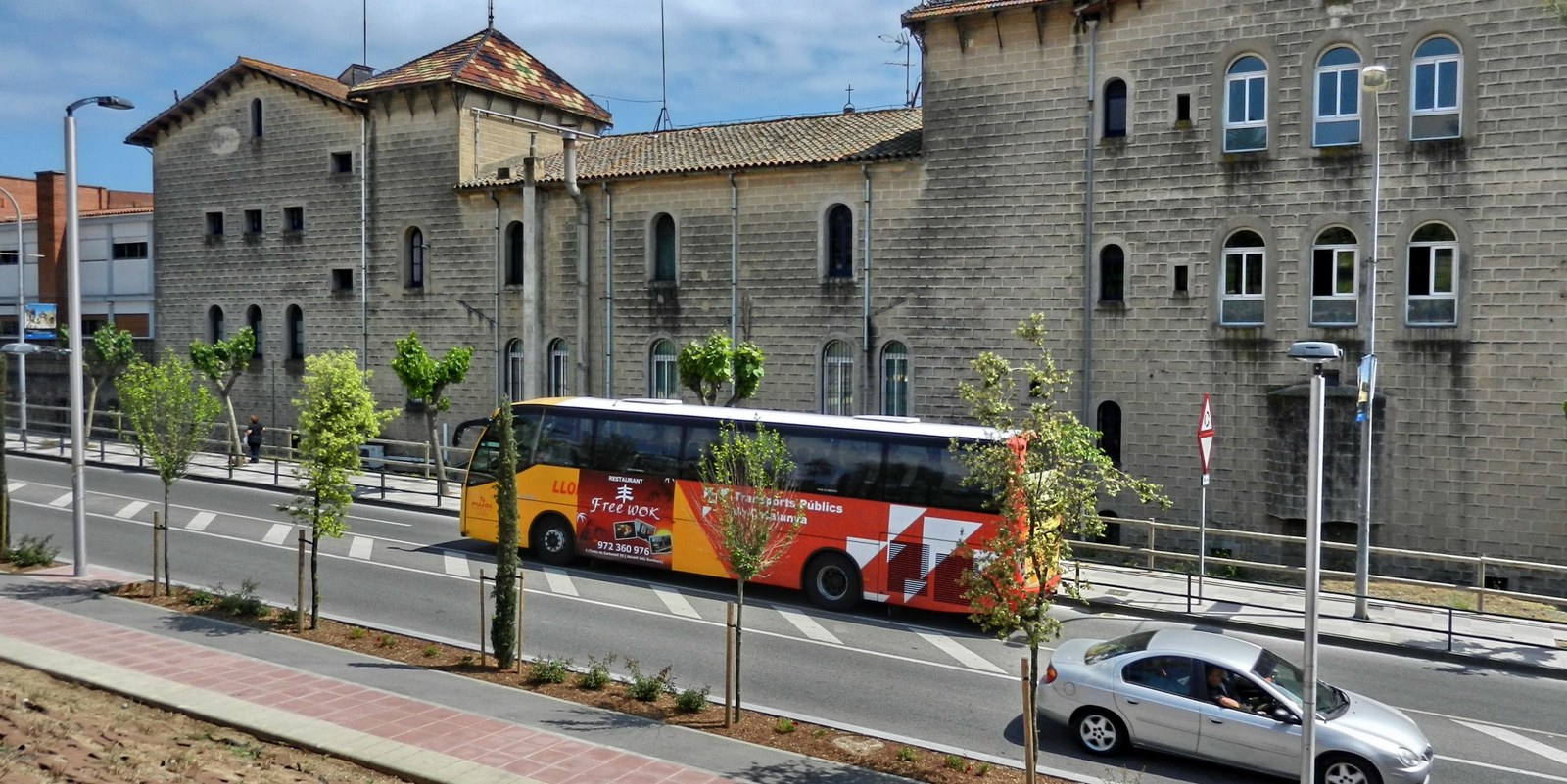 Un autocar de línia a la ruta cap a Lloret de Mar